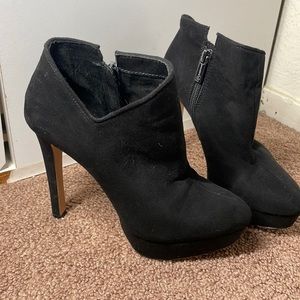 Black suede Heel Boots